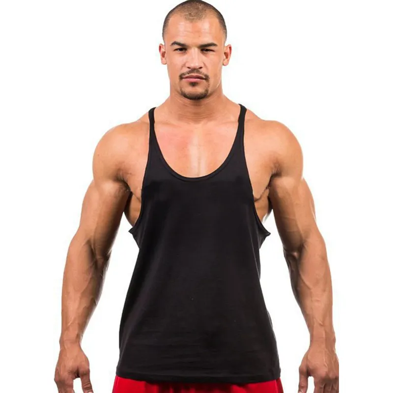 Camiseta de tirantes de gimnasio para hombre personalizada de alta calidad