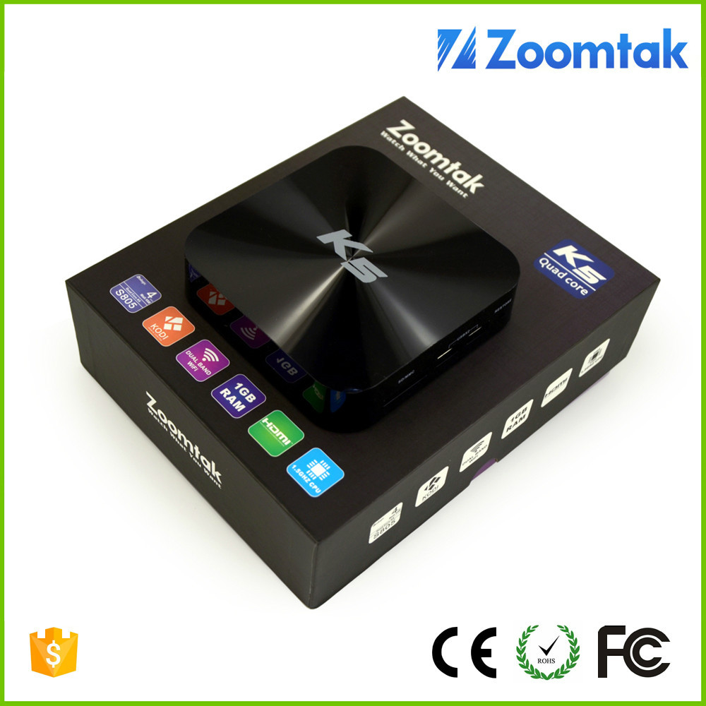 K5 Zoomtak Amlogic S805 Android 4.4 KODI 15.2 polaco tv box