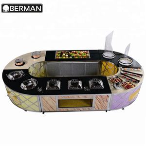 Restaurante muebles Dubai LED de mármol altar árabe banquete cafetería buffet estación/mesa para catering - Product Image 5