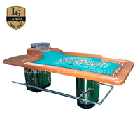 Luxus Modern Green Zoll Roulette Wheels Tisch mit 32 Zoll Rädern Holz beine und Protector