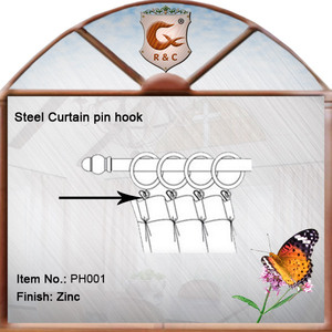 Manufacture High Quality <strong>Curtain</strong> <strong>Hooks</strong> Metal Steel <strong>Curtain</strong> Pin <strong>Hooks</strong> for <strong>Curtain</strong> - Product Image 5