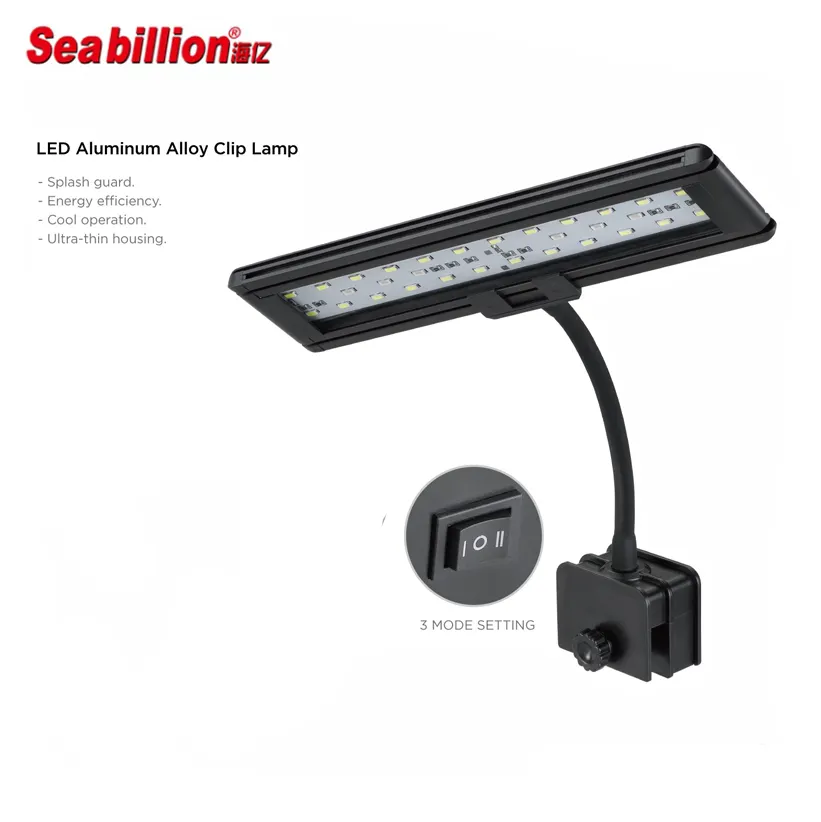 2018 novo design Seabillion HL-3030D 13 alvo w ajustável levou luz clipe aquário