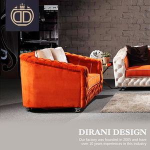<span class=keywords><strong>2</strong></span> plazas muebles salón sofá seccional Conjunto grande moderno estilo americano naranja y blanco cuero o tela tufted sofá - Product Image 3