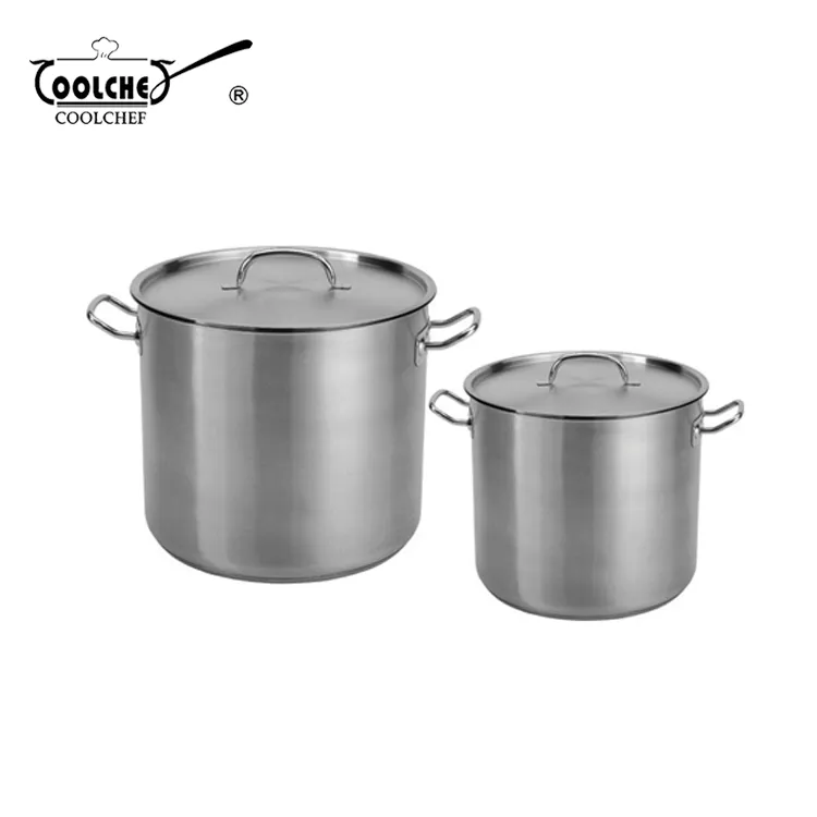 Thép Không Gỉ Stockpot Cảm Ứng Nồi Lớn Với SS Nắp