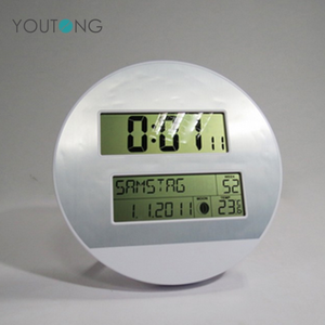 Giá Rẻ FM Radio Kiểm Soát Nhiệt Độ Hiển Thị <span class=keywords><strong>LCD</strong></span> Kỹ Thuật Số Đồng Hồ Báo Thức Treo Tường Chất Lượng Cao - Product Image 3