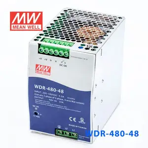 WDR-480-48 AC-DC 48V 480W DIN RAIL 180~550VAC wide input Industrial ORIGINAL MEAN WELL SWITCHING POWER SUPPLY
