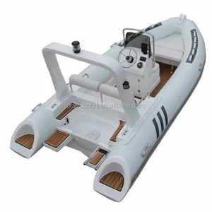 CE 4,8 M Rib 480 Hypalon Motor rígido de fibra de vidrio inflable barco Rib Boats para la venta