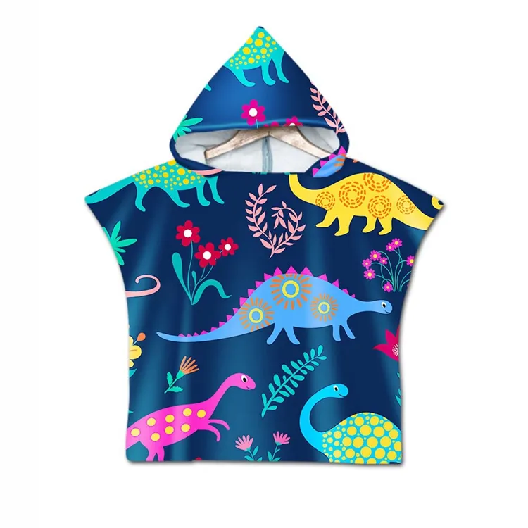 Organic Microfiber Super Absorbent Dinosaur Hooded Towel For Kids