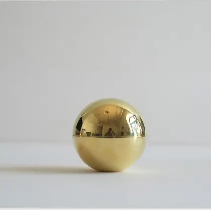 35mm 50mm 60mm 80mm 90mm 140mm hueco de cobre latón bola esfera para decoración de la cama con superficie de espejo