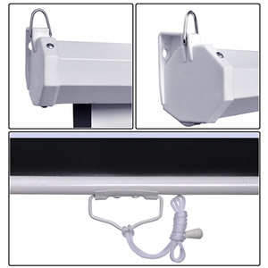 <span class=keywords><strong>Écran</strong></span> de projection portable mural manuel à verrouillage automatique blanc mat de 1:1 72 84 100 120 150 pouces - Product Image 4