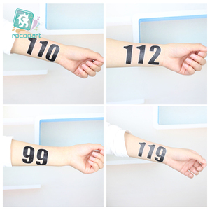 Autocollant de <span class=keywords><strong>tatouage</strong></span> pour numéro de course de triathlon, <span class=keywords><strong>bras</strong></span>, jambe, épaule, sport, tatouages imperméables pour numéro de course, autocollants temporaires - Product Image 5