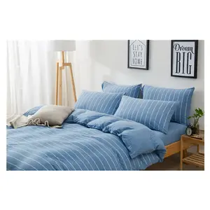 Melange Jersey Fabric Cotton Bedsheets Bedding Set Bed Linen