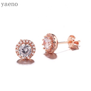 2025 New Arrival Elegant Fine Jewelry <strong>Earring</strong> 925 Silver <strong>Post</strong> Stud <strong>Earring</strong> With Amethyst Yellow Red Cz Stone for Women - Product Image 5