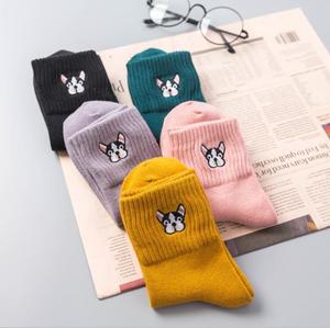 Broderie Stitchwork <span class=keywords><strong>Chien</strong></span> Cheville Coton Dames Casual Filles Femmes Animal <span class=keywords><strong>Chaussettes</strong></span> - Product Image 3
