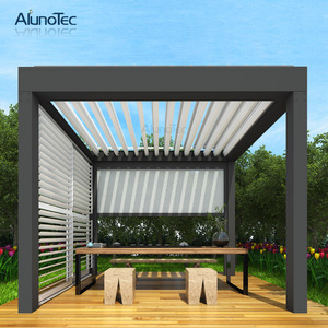 Al aire libre moderna fácilmente montado Jardín de aluminio pérgola sistema de <span class=keywords><strong>techo</strong></span> - Product Image 1