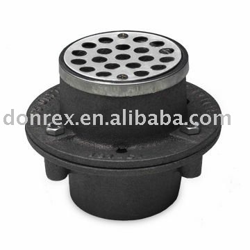 Напольный слив из чугуна и нержавеющей стали