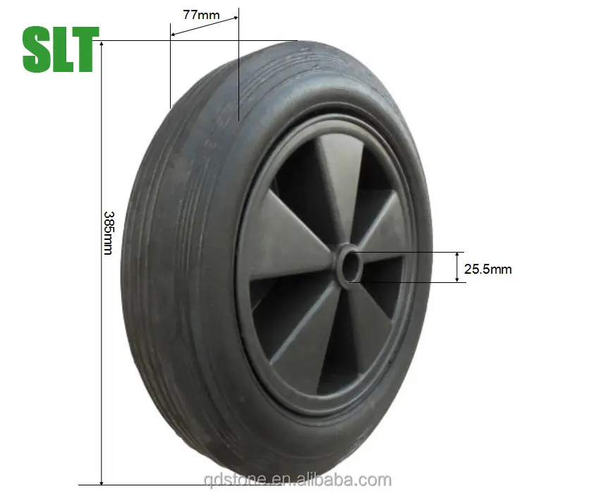 15 inch solid rubber wheels 15"x3"solid wheelbarrow wheels 380mm solid wheels
