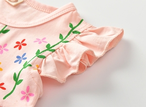 Appena nato Del Bambino Vestiti Della Ragazza di Estate Del Bambino Bambini Vestiti Floreali Con Le Immagini - Product Image 5
