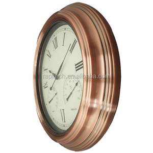 Reloj de Pared de Hierro de 18 Pulgadas con Termómetro e Higrómetro Integrados, Diseño Tradicional RAPITECH de Cuarzo para Sala de Estar, Interior/Exterior - Product Image 5