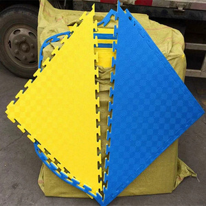 Tapete de karate esporte taekassistdo, tapete de eva com cinco listras azul e vermelho - Product Image 6