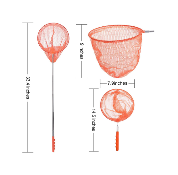 Pack De 2 Redes Telescópicas Para Estanque Y Mariposas – Mango Extensible De 35 A 86 Cm, Ideal Para Niños En Actividades Al Aire Libre