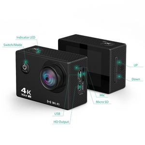 Ausek privado 4k 30fps WIFI cámara de acción Ultra 1080p 60FPS casco resistente al agua grabadora del deporte Cámara de - Product Image 5