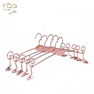 Fashion women's underwear hanger rose gold metal underwear bra hanger customized brand logo