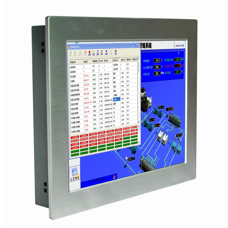 15 Zoll Touchscreen alles in einem PC Windows7 Win 10 Linux IP65 wasserdichte LCD-Anzeige RS485 RS232 Industrie-Panel PC Computer