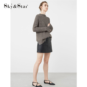 Abricot ras du <span class=keywords><strong>cou</strong></span> 16 GG personnalisé tricoté <span class=keywords><strong>laine</strong></span> pull chandail femmes - Product Image 2