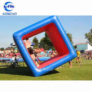Outdoor Interaktif Inflatable Flip Team Building Square Rolling Permainan Olahraga Peralatan