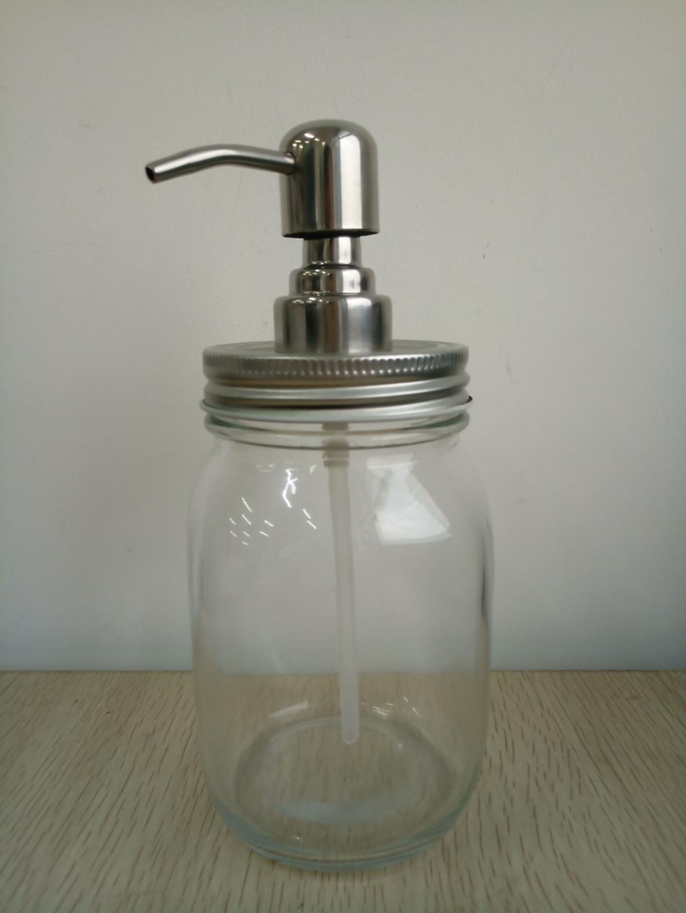 16oz Custom Hand Soap Bottle Mason Glass Jars For Liquid Soap