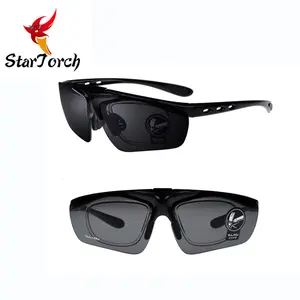 Di alta qualità della cina 5 lenti clip on sports occhiali da sole flip up equitazione occhiali da sole per il ciclismo moto