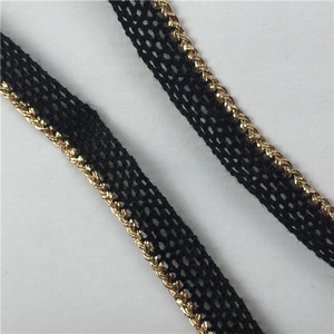 1 Yard 10 Mét Polyester Vàng <span class=keywords><strong>Sling</strong></span> <span class=keywords><strong>Webbing</strong></span> Chủ Đề Bện Ren Ribbon DIY May Khăn Tay Áo Phụ Kiện Quần Áo - Product Image 2