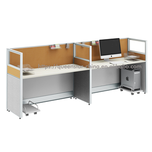 QS-OW03 120 Degree 3 Person <strong>Linear</strong> Modular Office Partition <strong>Workstation</strong> Cluster of 3 <strong>Workstation</strong> - Product Image 5