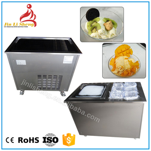 Tailandia Stir Fry máquina sola Ronda cuadrado plana pan rodillo instante helado rollo frito helado rollo Máquina - Product Image 2