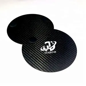 Luxury diameter 100mm *2mm carbon fiber tea cup coaster