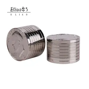 YiWu Erliao 3 Parts 41mm Coin Shape Metal Tobacco Grinder Snuff Smoke Herb Grinders