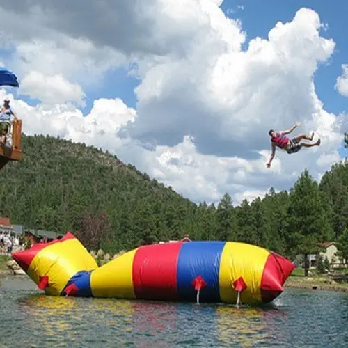 Agua catapulta Blob saltando almohada Popular salto divertido inflable gotas de agua en venta