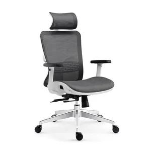 Modern tasarım yüksek geri tam örgü ergonomik bel desteği örgü çalışma ayarlanabilir geri büro sandalyeleri