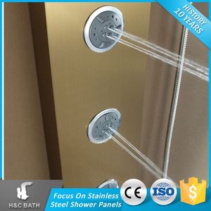 Top Classe Économique Mur Monté D'or Brosse En Laiton De Douche Panneau De <span class=keywords><strong>Carrosserie</strong></span> - Product Image 3