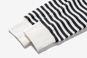 2021 nuevo estilo camiseta para hombre hilo teñido a rayas cuello redondo bordado 3D Casual Jersey tela de talla grande - Product Image 4