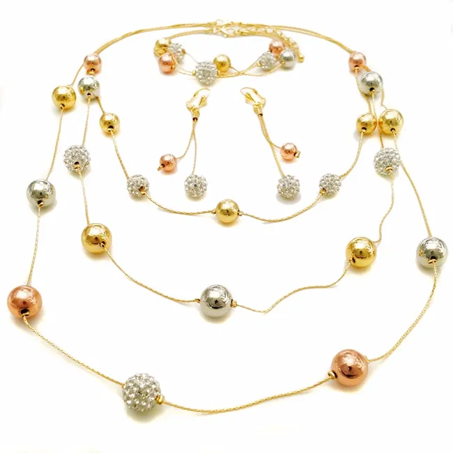 Imitation jewellery mumbai Young women's jewelry 18k gold plated jewelry set