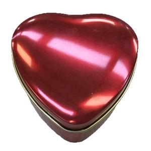 factory promotion wholesale custom print metal Love heart shape Wedding tin box tins packaging boxes