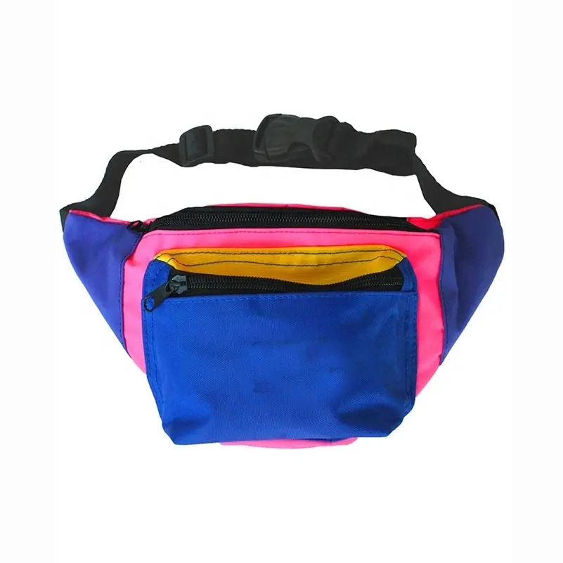Рекламный дизайн на заказ, многоцветная Спортивная поясная сумка на 3 молнии, забавная сумка
