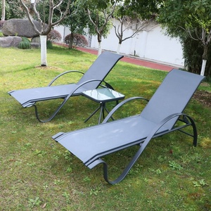 Set da Giardino con <span class=keywords><strong>Lettino</strong></span> <span class=keywords><strong>Prendisole</strong></span> in Alluminio, Tavolino Laterale e Ombrellone per Patio e <span class=keywords><strong>Spiaggia</strong></span> - Product Image 6