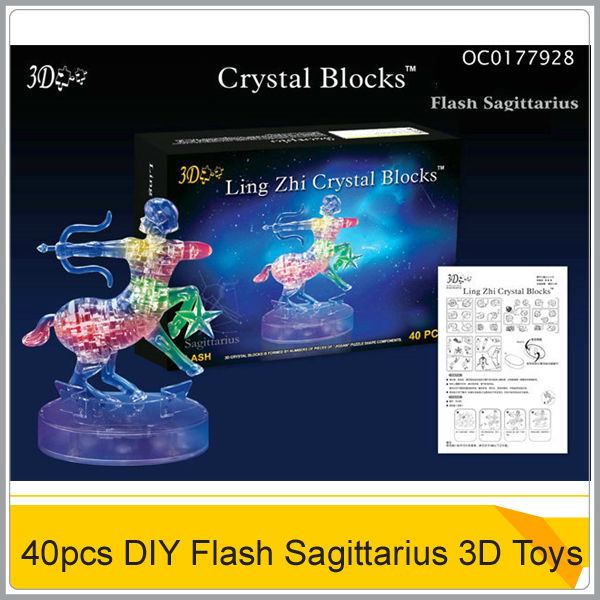 2014 горячей 40 шт diy вспышки стрелец 3d головоломки кристаллический oc0177928