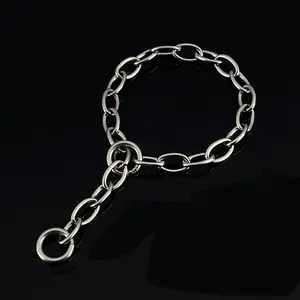Gargantilla de acero inoxidable de alta resistencia para perros, cadena de entrenamiento <span class=keywords><strong>martingale</strong></span> de 3mm, 4mm y 5mm