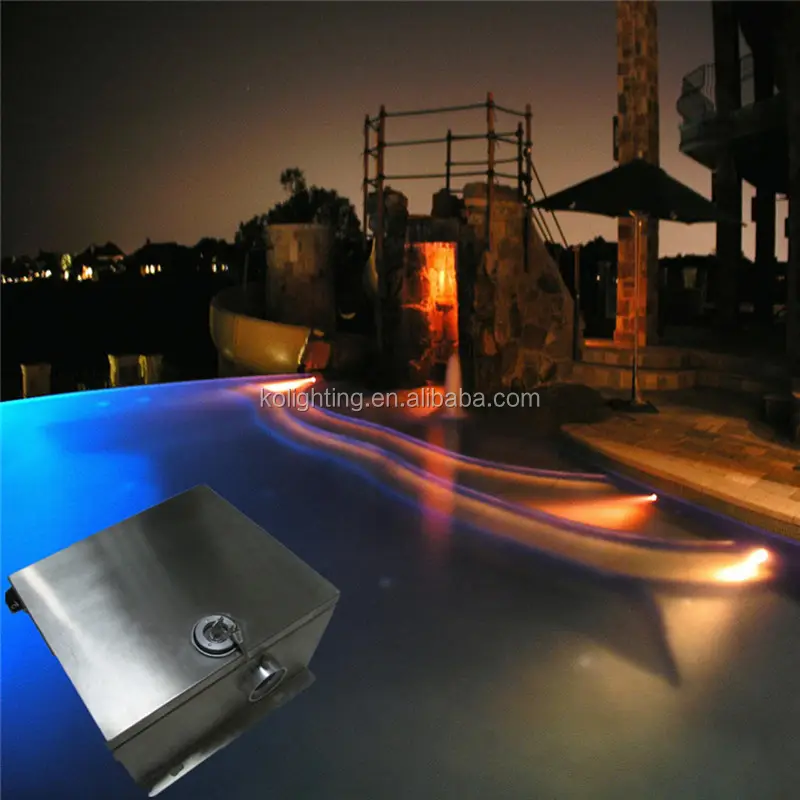 D'halogénure en métal fibre optique r-250 source lumineuse moteur étanche illuminateur à fibre optique pour piscine