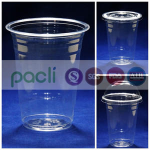 Transparent Smoothie Tasse En Plastique avec Clear Dome couvercles et pailles - Product Image 5