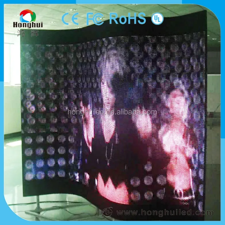 Shenzhen Fornitore PRINCIPALE Dell'interno Maglia Flessibile Display A Parete Video A LED Stella Tenda